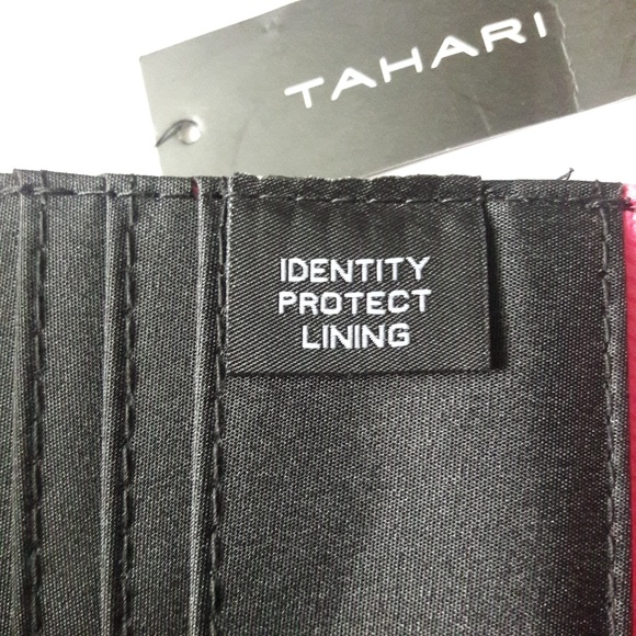 NEW TAHARI SLIM CLUTCH TWO -FOLD WALLET CASE ORGANIZER RFID PROTECTION - Picture 4 of 7